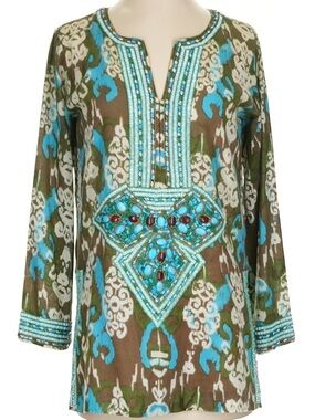 heavily beaded vintage tunic